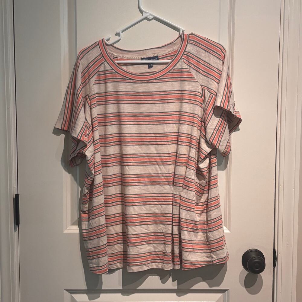 Democracy plus size 1x striped tee